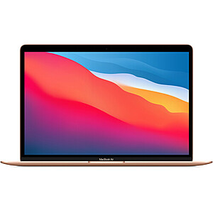 MacBook Air 13.3" Laptop: M1 Chip, 2560x1600, 8GB RAM, 256GB SSD (Gold) Back Again $799