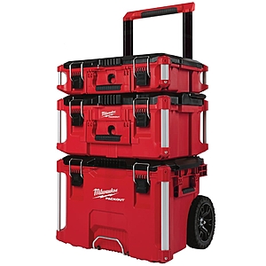 3-Piece Milwaukee Tools Packout Tool Box Kit $197 + Free S&H on $199+
