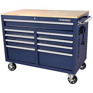 Select Home Depot Stores: 46" Husky 9-Drawer Mobile Workbench w/ Hardwood Top $348 + Free Curbside Pickup
