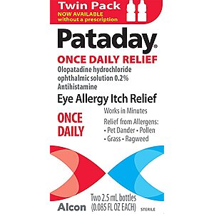 2-Pack 2.5-ml Pataday Once Daily Relief Allergy Eye Drops $10.35 w/ S&S + Free Shipping w/ Prime or on $25+