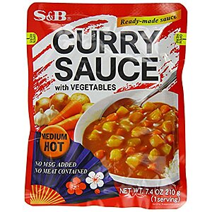10-Pack 7.4-Oz S&B Curry Sauce w/ Vegetables Medium Hot $12.35 w/ Subscribe & Save