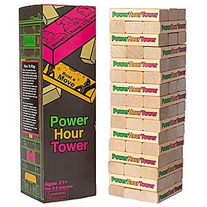 Power Hour Tower Adult Party Game -  48 Hilarious Wooden Blocks - $20.99 - Amazon