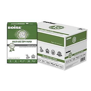 Boise® X-9® Multi-Use Copy Paper, Letter Size Paper, 92 Brightness, 20 Lb, White, 500 Sheets Per Ream, Case Of 10 Reams  $35 get back $7.- 8.75 in Office Depot Rewards store PU