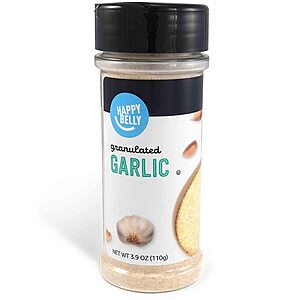 3.9-Oz Amazon Brand Happy Belly Granulated Garlic $1.50 + Free Shipping w/ Prime or on orders $25+