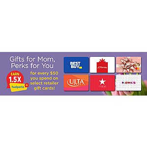 Giant Eagle: 1.5x Fuelperks+ On Various Giftcards Including Mastercard