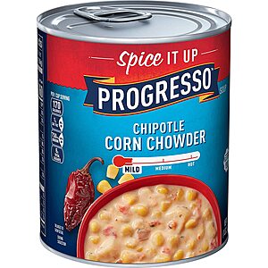 12-Pack 18.5-Oz Progresso Spicy Chipotle Corn Chowder $15.25 w/ S&S + Free S&H w/ Prime or $25+