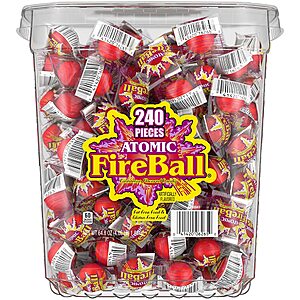 240-Count Atomic Fireballs Candy (4lbs) $10 w/ S&S + Free Shipping w/ Prime or on orders over $25