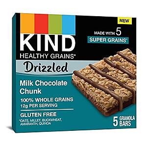 40-Count 1.2-Oz KIND Healthy Grains Bars Drizzled (Milk Chocolate Chunk) $16.19 w/ S&S + Free Shipping w/ Prime or on orders over $25