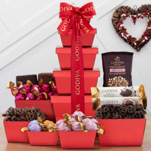 Godiva Valentine's Day Tower 1.12 lbs $40.  Reg $50.  And other Valentine's Day gifts.  F/S from Costco