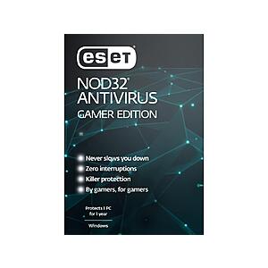 ESET Nod32 Antivirus Gamer Edition (1 PC/ 1 Year) $8, Bitdefender Family Pack (15 Devices/ 2 Years) $35 & More