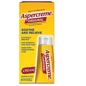 3oz Aspercreme Pain Relieving Creme Odor Free $2.25 + Free Store Pickup on Orders $10+