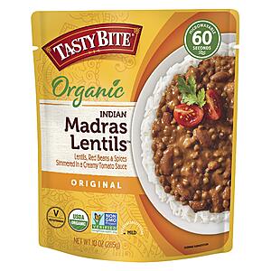 Tasty Bite Indian Madras Lentils, Microwaveable Ready to Eat Entrée, 10 Ounce (Pack of 6)~$9.01 @ Amazon~Free Prime Shipping!