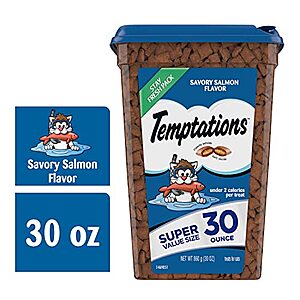 Temptations Classic Crunchy and Soft Cat Treats Savory Salmon Flavor, 30 Ounce~$7.67 After Coupon & S&S @ Amazon~Free Prime Shipping!