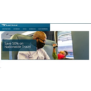 Amtrak 'Track Friday Sale' - Save 50% Nationwide on Coach or Acela Business Class - Book by November 30, 2020