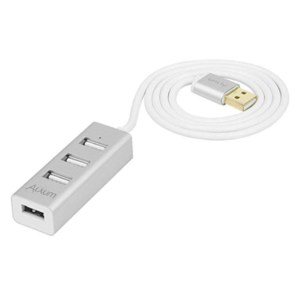 Alxum USB 2.0 Hubs 4-Port USB Data Hubs Splitter Built-in 80CM Long Cable for iMac, MacBook Pro/Air, Mac Mini, Chrombook, Microsoft Surface 4/3, Surface Book, Aluminium $2.99