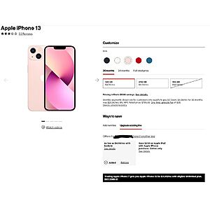 YMMV - Verizon Upgrade Offer - $650 trade-in (maybe $800) (bill credits) towards any iPhone 13 w/ existing unlimited plan with an iPhone 6 or newer