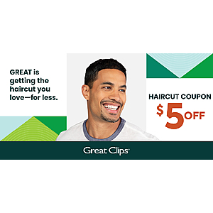 Great Clips $5 off Coupon (National)