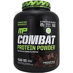 4.1-lbs MusclePharm Combat Protein Powder (Chocolate Milk) $30.10 w/ Subscribe & Save + Free S&H