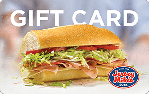 Buy a $25 Jersey Mike’s Gift Card for only $20. Promo Code SUBS1119