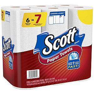 6-Ct Scott Paper Towels: 1 for $3 w/Free Ship To Store Pickup or 4 for $12 w/Free Same Day Pickup @ Walgreens