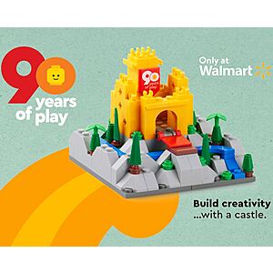 FREE LEGO 90th Anniversary Mini Castle Set When You Spend $50 on LEGO at Walmart