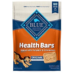 Chewy: 16-Oz Blue Buffalo Health Bars Baked with Pumpkin & Cinnamon Dog Treats $2.35 w/ Autoship & More + Free Shipping $49+