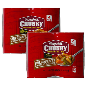 8-Pack 18.8-Oz Campbell's Chunky Sirloin Burger with Country Vegetables Soup $10.72 w/S&S + Free Shipping w/ Prime or $25+