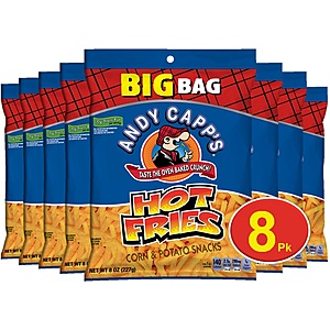 8-Pack 8-Oz Andy Capp's Big Bag Hot Fries $11.88 w/ S&S + Free Shipping w/ Prime or on $25+
