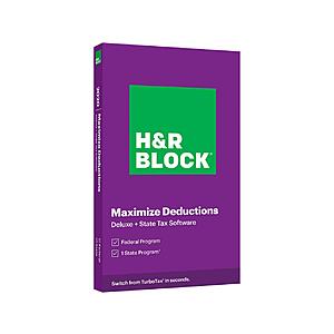 H&R BLOCK Tax Software Deluxe + State 2020 Key Card (also DL for PC | Mac) @Newegg $17