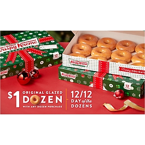 Krispy Kreme - Buy Any Dozen, Get 1 Dozen of Original Glaze for $1 *Upcoming Deal 12/12*