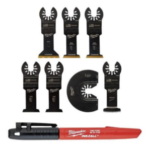 Milwaukee Oscillating Multi-Tool Blade Kit (7-Piece) and 1 Inkzall Black Fine Point Jobsite Permanent Marker 49-10-9107-48-22-3100 - $28.97 at Home Depot