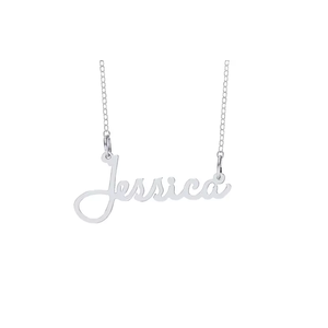Up to 96% Off Personalized Silver or Gold Plated Script Name Necklace from MonogramHub $3.99