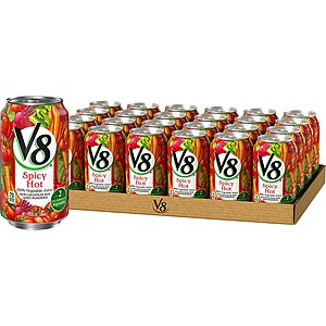 V8 Spicy Hot 100% Vegetable Juice, 11.5 oz. Can (Pack of 24) $18.7