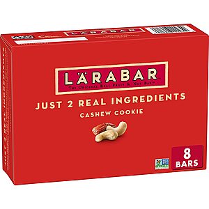 12-Ct Larabar Gluten Free Vegan & Nut Bars (Various) $9.30, 8-Ct (Cashew Cookie) $7.10 & More w/ Subscribe & Save