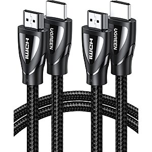 Exclusive Prime Members: UGREEN 2 Pack 3.3' 8K HDMI 2.1 Cable $9.95, 3.5mm to 2 Male RCA Cable $5.66 + Free Shipping w/ Prime