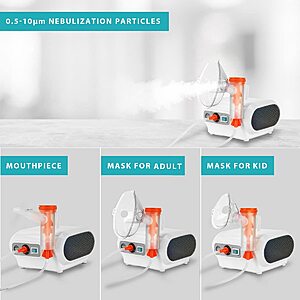 MAYLUCK Portable Compressor Nebulizer Machine with 1 Set Accessory for Kids and Adults $17.99 (Prime Members)