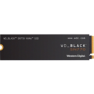 WD BLACK SN770 1TB Internal SSD PCIe Gen 4 x4 WDBBDL0010BNC-WRSN - $85