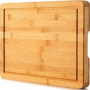 Thick Bamboo Cutting Board For Kitchen 15" x 11"  $25-$15=$9.99