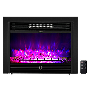 28.5" Costway Electric Fireplace Recessed Heater $139 + Free Shipping