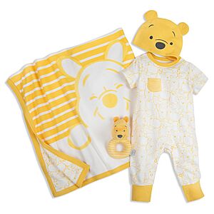 shopDIsney: 4-Pc Winnie the Pooh Baby Romper Set w/ Beanie, Blanket, & Rattle (0-3 months) $14.98, & Coco Dress for Baby $9.98 + Free Shipping