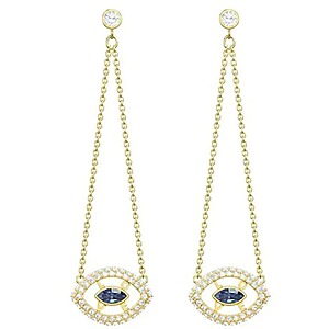Swarovski 5445866 Women's Admiration Evil Eye Crystal Gold Earrings $29.99
