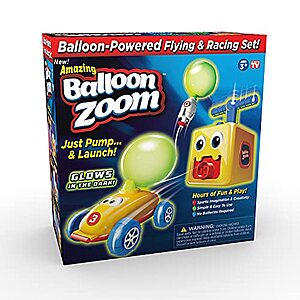 Ontel Amazing Balloon Zoom Balloon-Powered Race Car & Rocket Launcher Toy Set $5 + Shipping is free w/ Walmart+ or on $35+