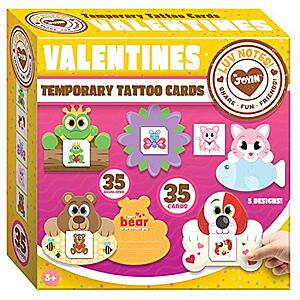 35-Pack Joyin Kids' Valentine's Day Animal Themed Temporary Tattoo Greeting Cards $7 + Free Shipping w/ Prime or on $25+