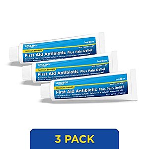 3-Oz Amazon Basic Care First Aid Antibiotic & Pain Relief Ointment $6.55 w/ S&S + Free Shipping w/ Prime or Orders $25+