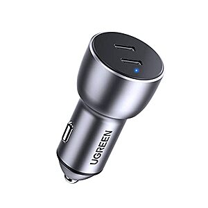 UGREEN USB C Car Charger, 40W Type C Car Charger Dual PD 20W Fast Car Charger Adapter Compatible with iPhone 14/13/12/11, iPad Pro/Mini/Air, Galaxy $17.99 - $10.79 at Amazon