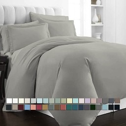 Pizuna Duvet cover set in queen size, silver 400 thread count for $34.99 + Free Shipping