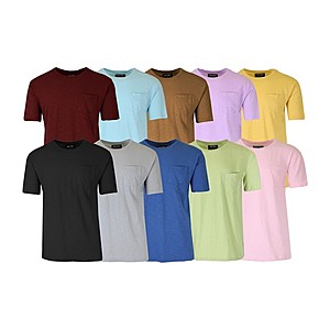 Prime Members: 5-Pack Men's Short Sleeved Tee w/ Pocket (various colors) $15 + Free Shipping