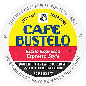 Amazon has 96 Café Bustelo Espresso Style Dark Roast Coffee K-Cup Pods - $33.94 w/ Coupon & 5% S&S