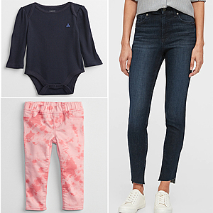 Gap Factory Extra 50% Off Clearance: Toddler Jeggings $6, Baby Long-Sleeve Bodysuit $2 & More + Free S&H