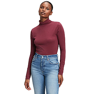 Gap: Extra 50% Off Markdowns: Women's Featherweight Funnel-Neck T-Shirt $3.50 & More + Free S/H Orders $50+ (pre-discount total)